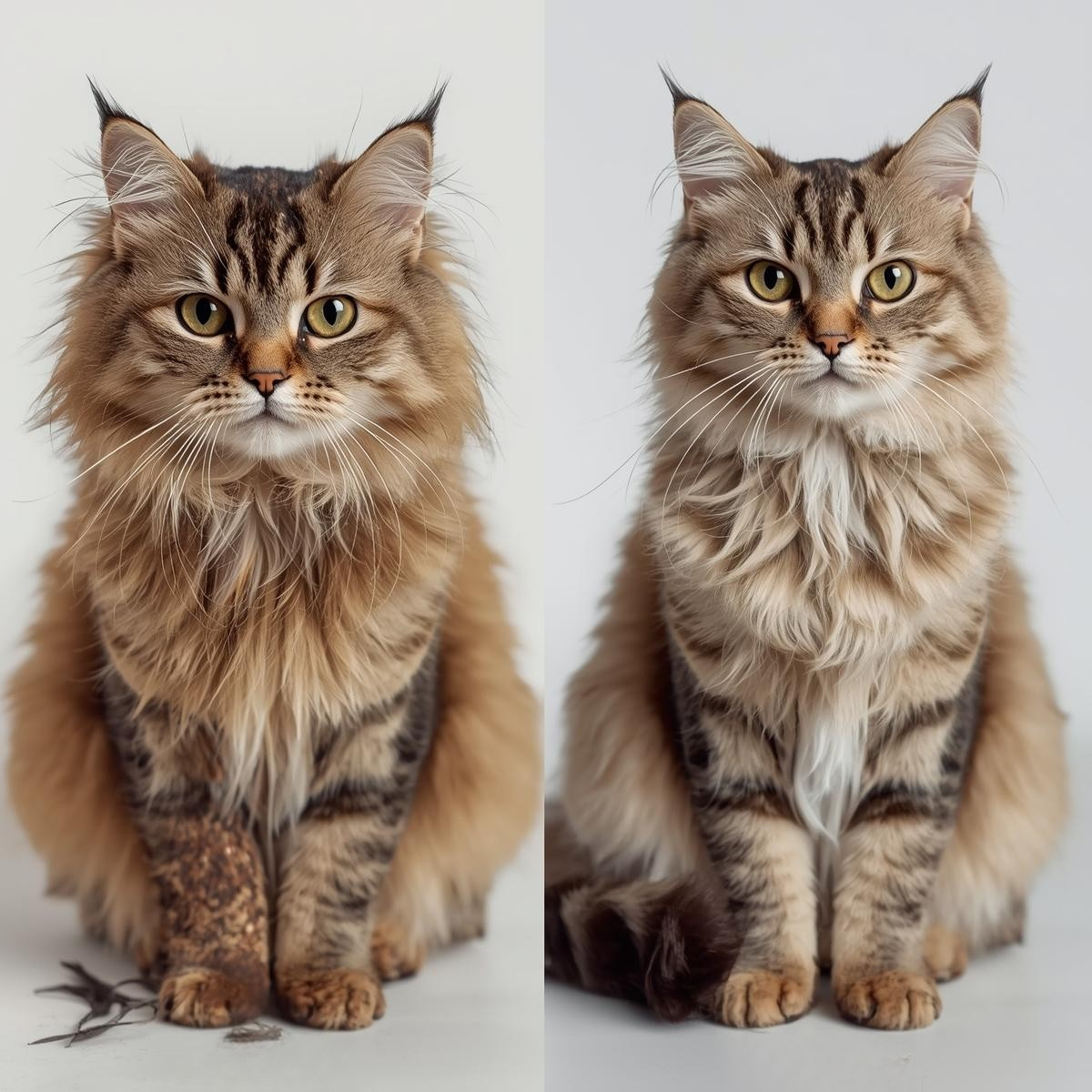 Antes / Después - Gato